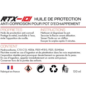 Huile de Pot d'échappement Rtraxx RTX-101 150ml